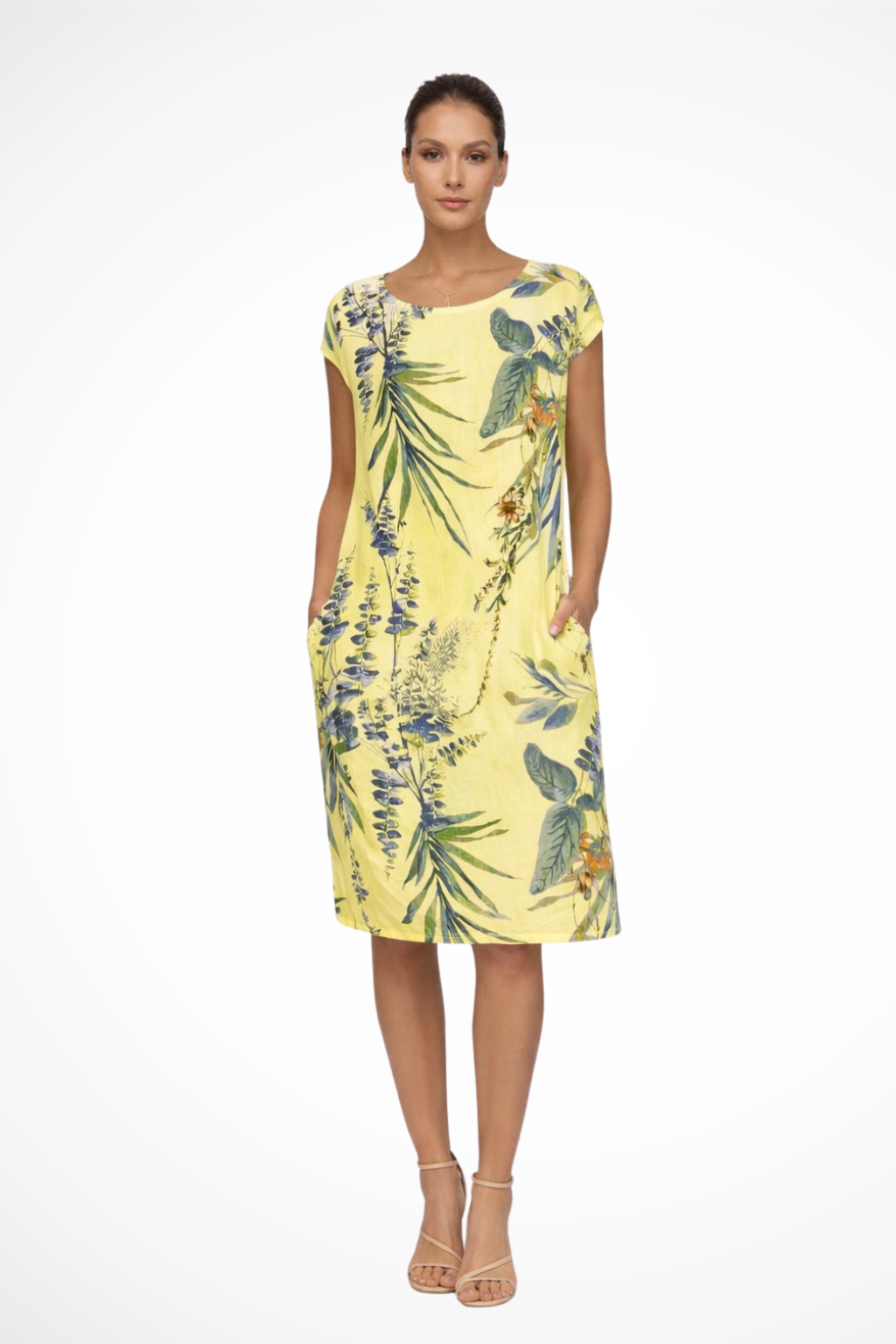 Robe d'été femme fluide imprimé végétal décontractée – Image 9