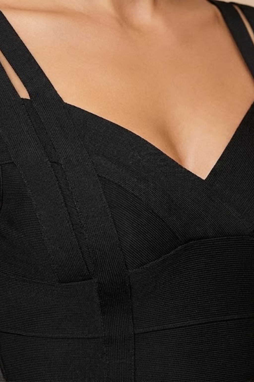 Robe Midi Femme Épaules Nues Silhouette Sculptée – Image 6