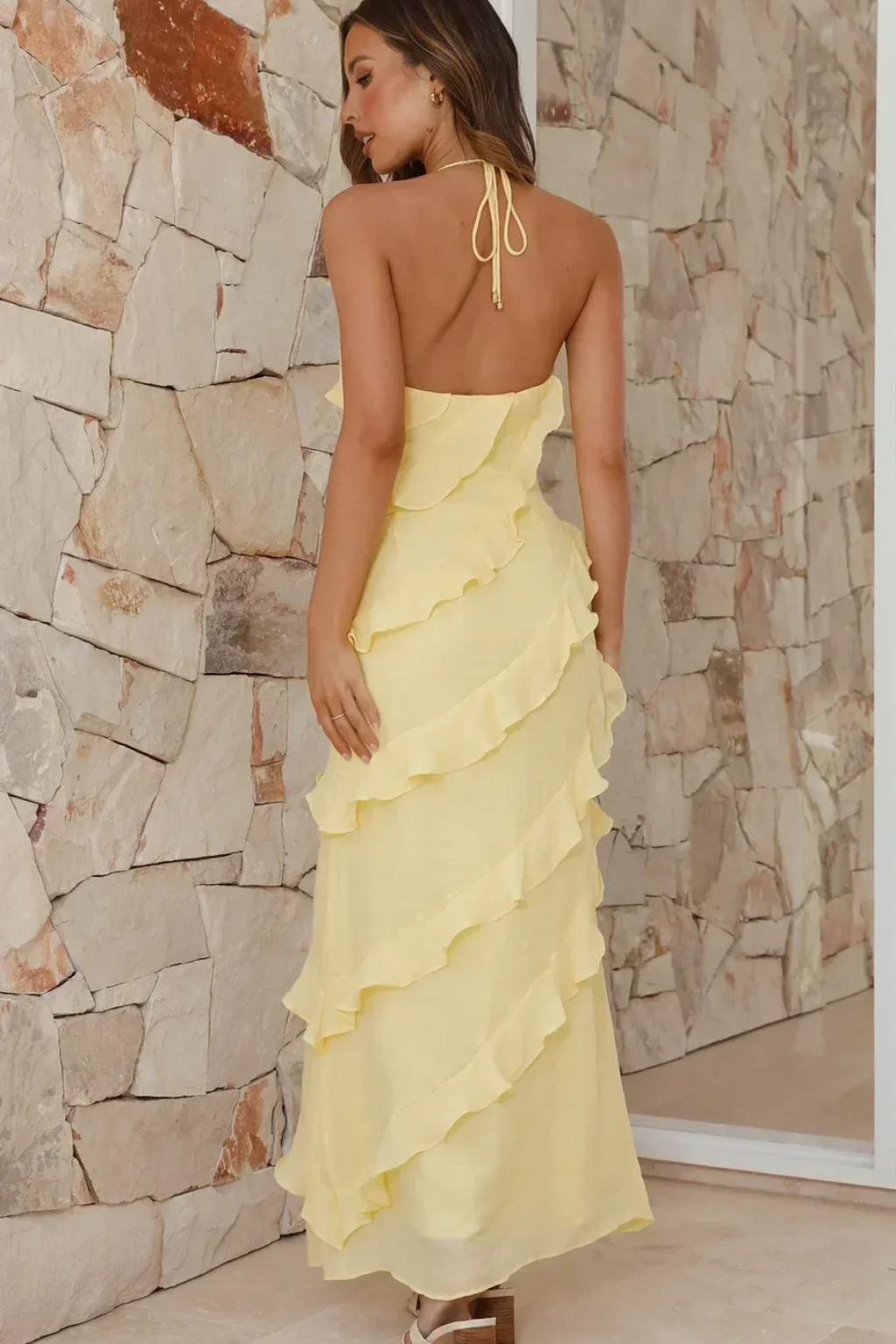 Robe fluide femme dos nu élégante pour l'été – Image 4
