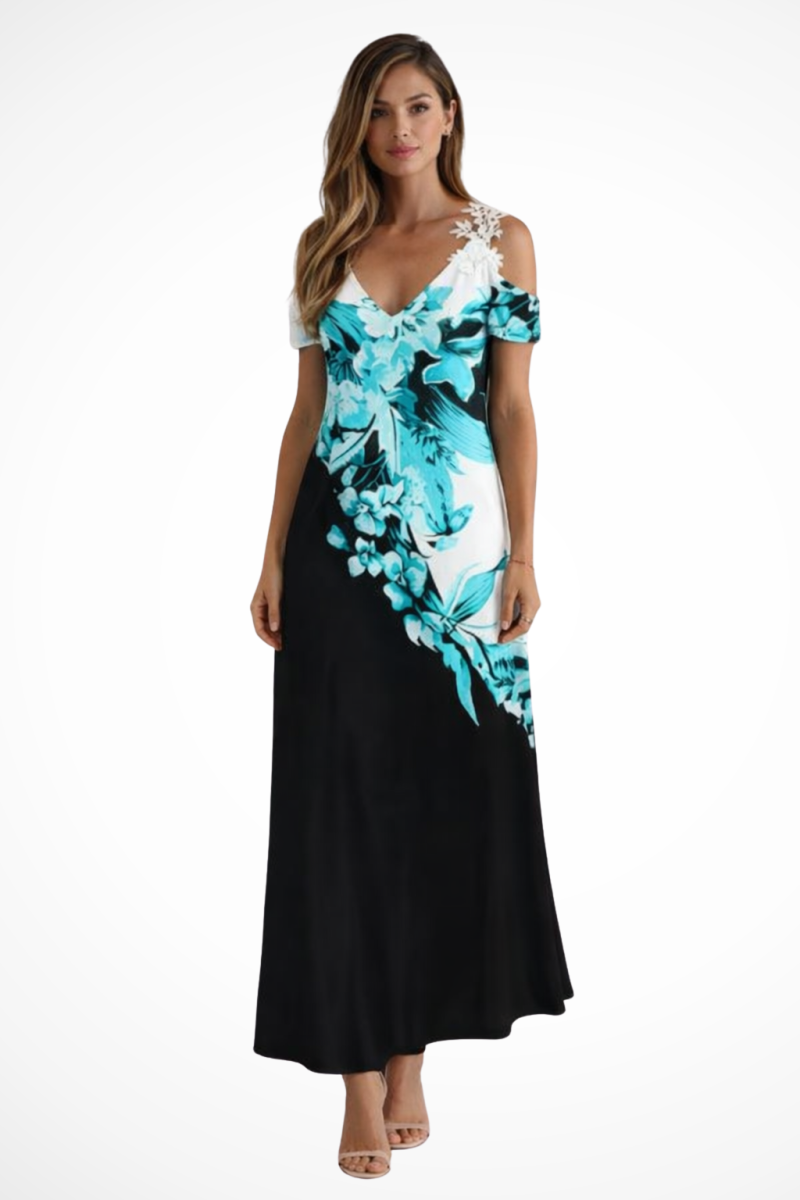 Noir Blanc Bleu Floral