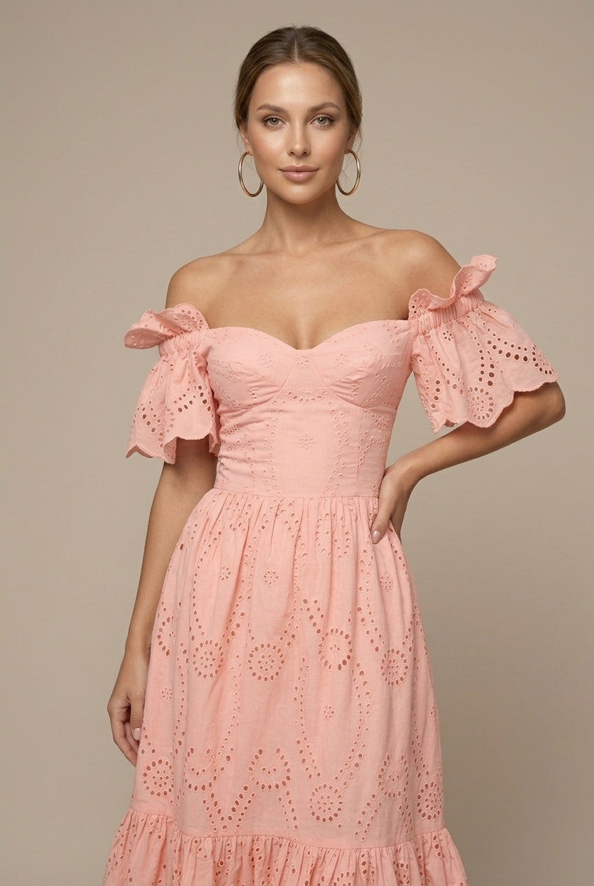 Robe d'été à volants pour cérémonie et garden party – Image 3
