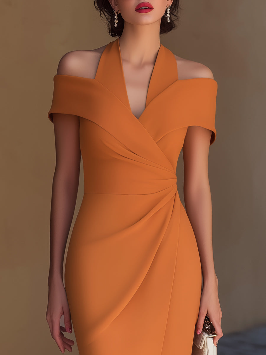 Robe femme midi sculptante occasions spéciales – Image 9
