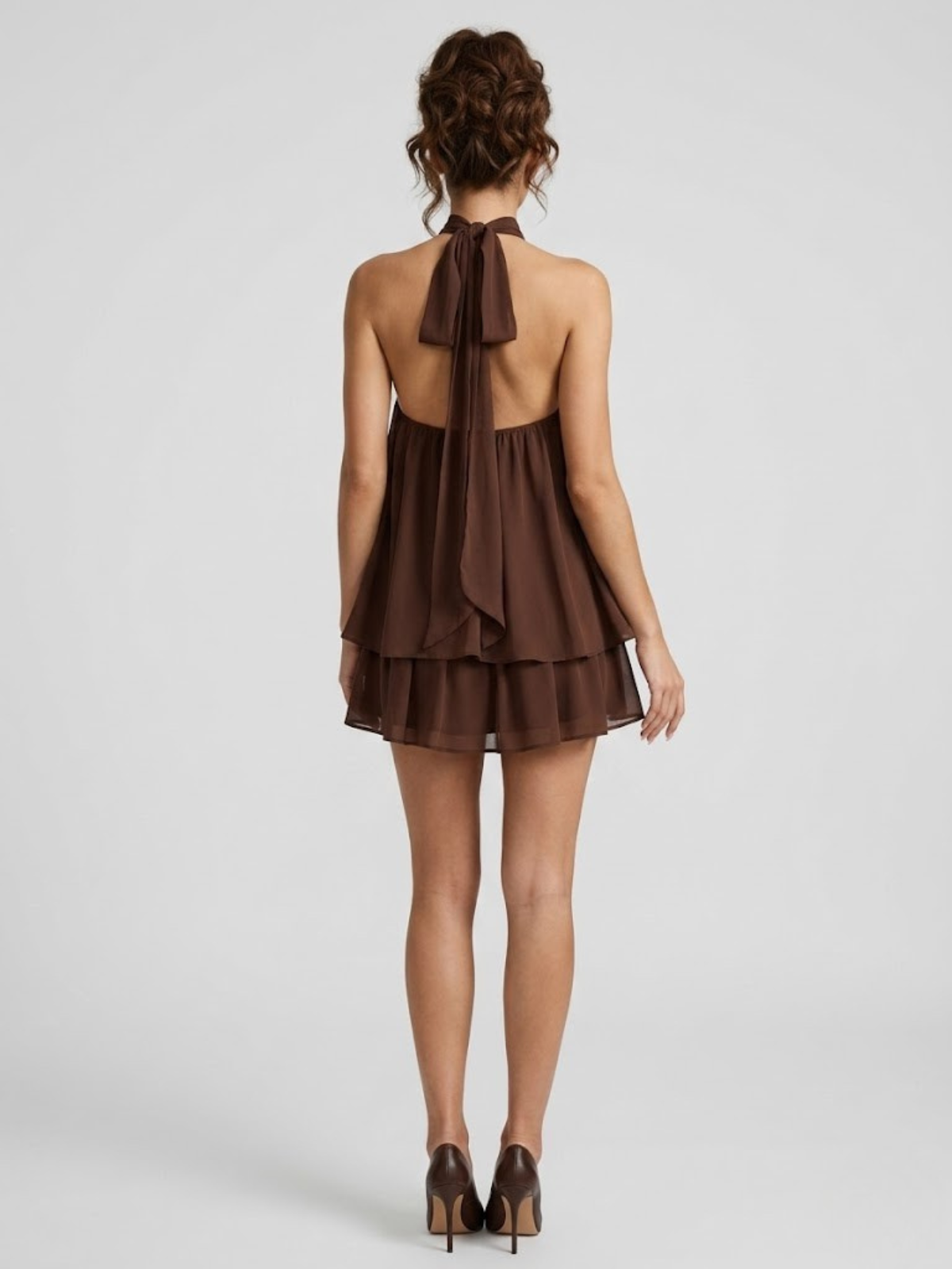 Robe femme mousseline col halter – Image 19