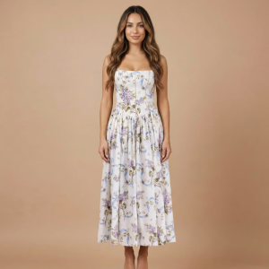 Robe femme bustier structuré jupe froncée élégante