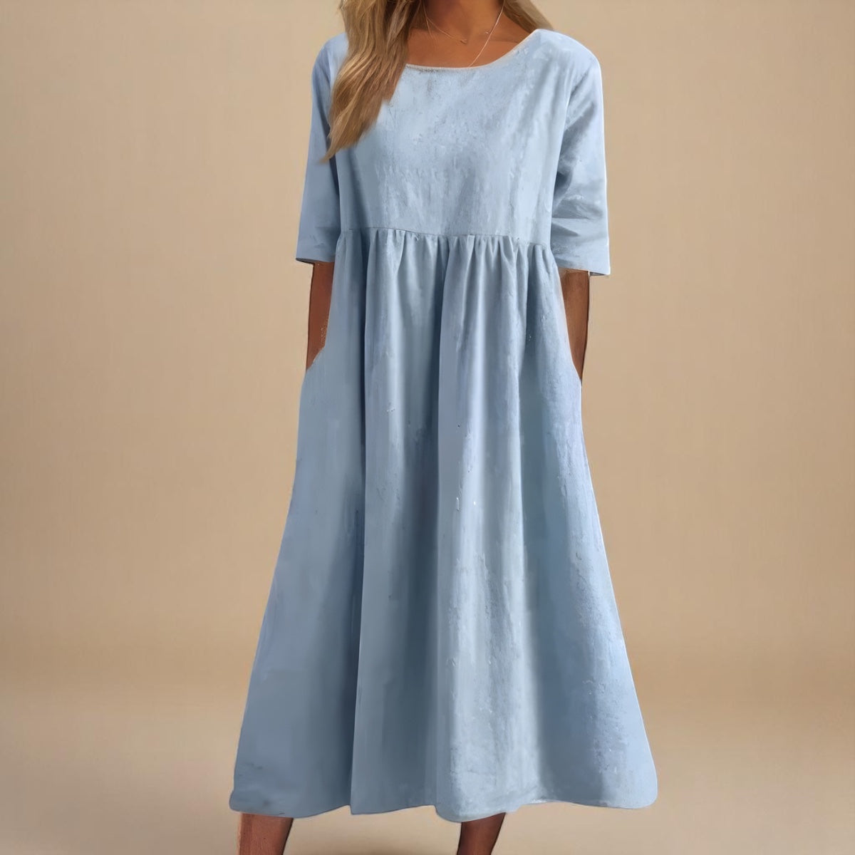 Robe femme coton respirant coupe décontractée – Image 2