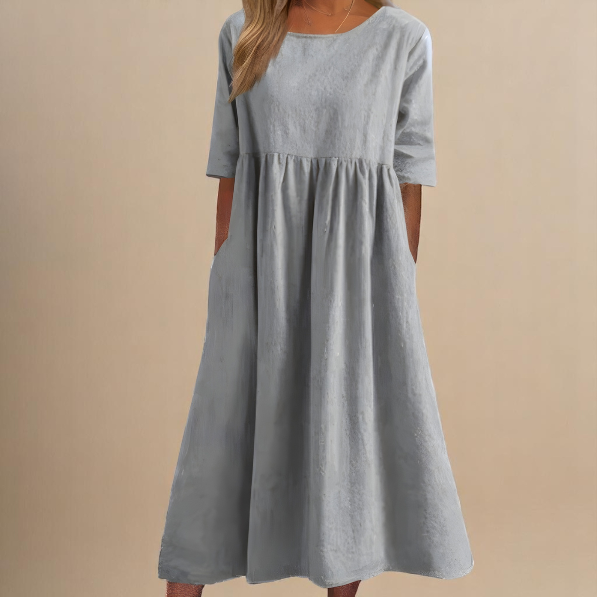 Robe femme coton respirant coupe décontractée – Image 8