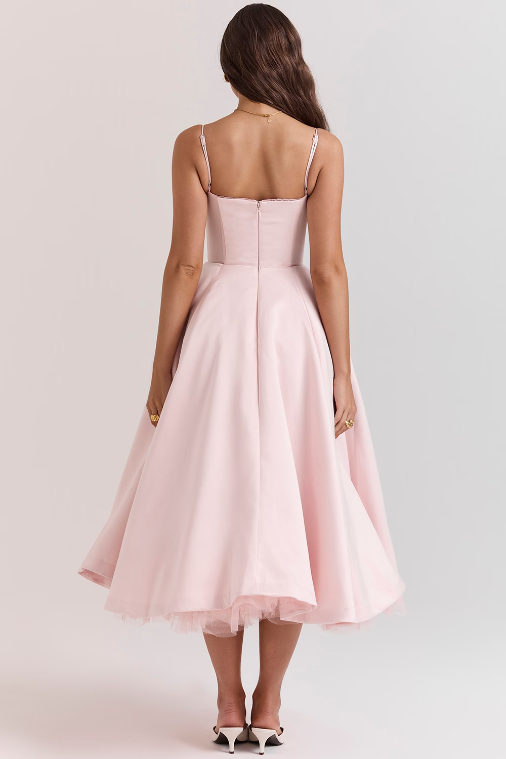 Robe femme corsage structuré jupe évasée – Image 11