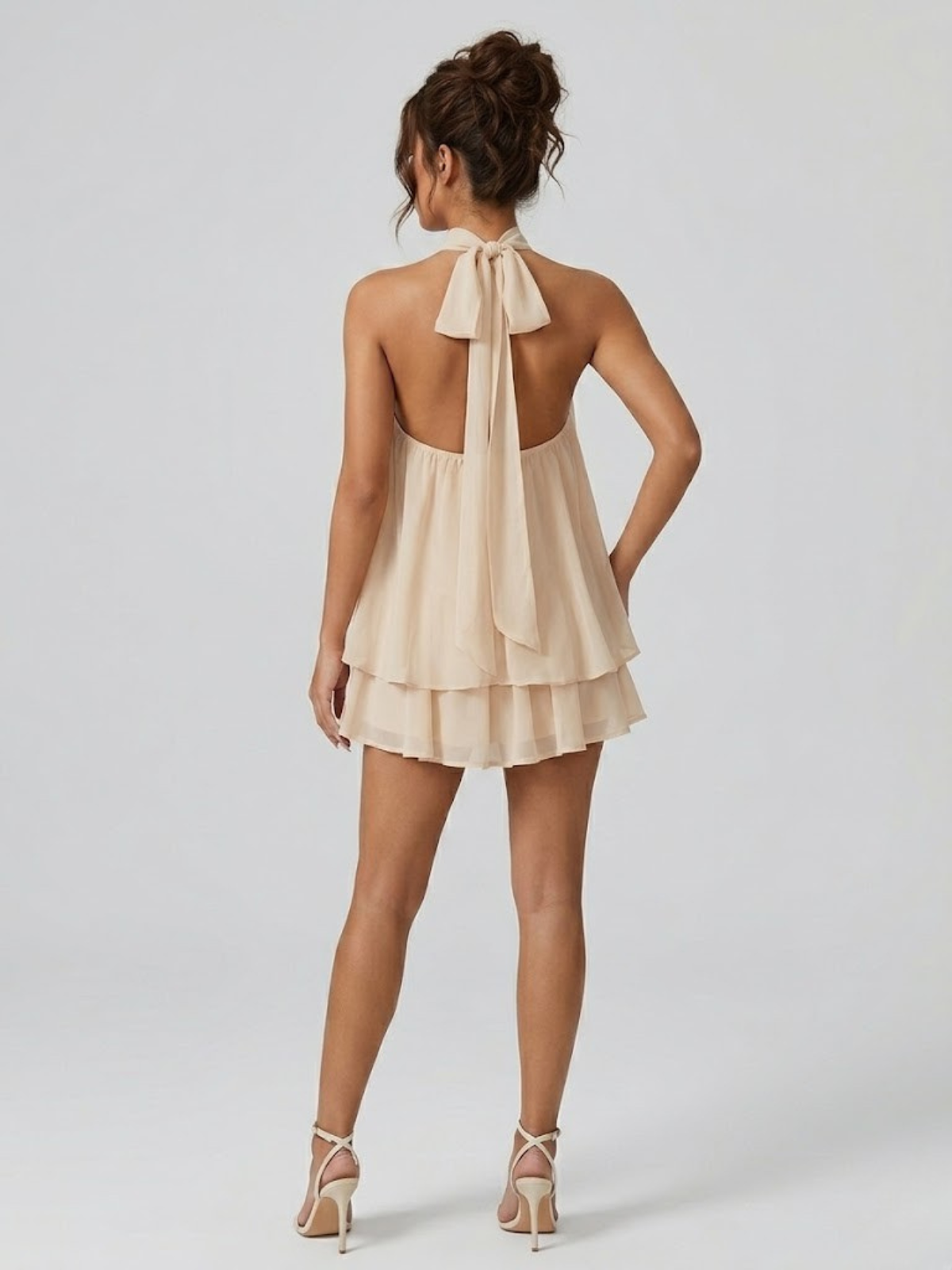 Robe femme mousseline col halter – Image 7