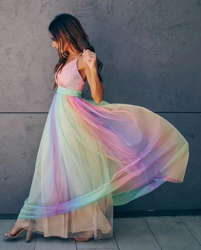 Robe femme fluide rayée légère été – Image 4