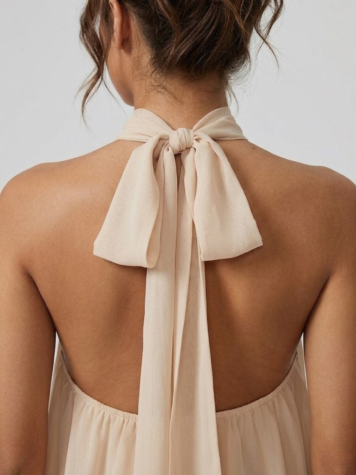 Robe femme mousseline col halter – Image 9