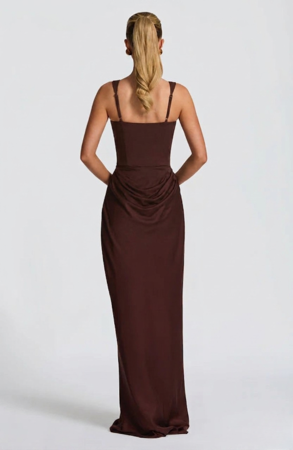 Robe femme satin baleiné coupe fourreau – Image 19