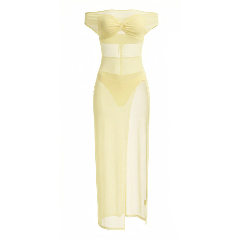Robe femme maille transparente légère pour l'été – Image 3