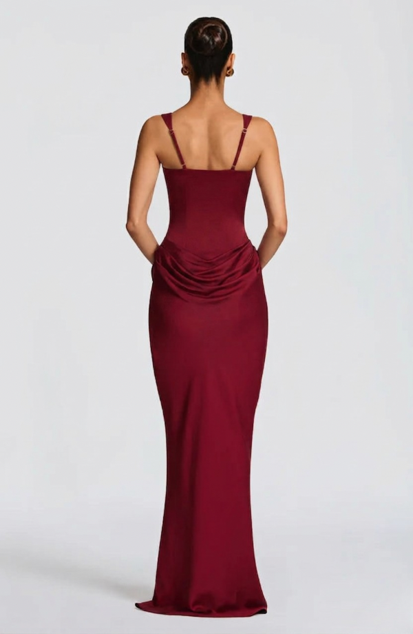 Robe femme satin baleiné coupe fourreau – Image 8