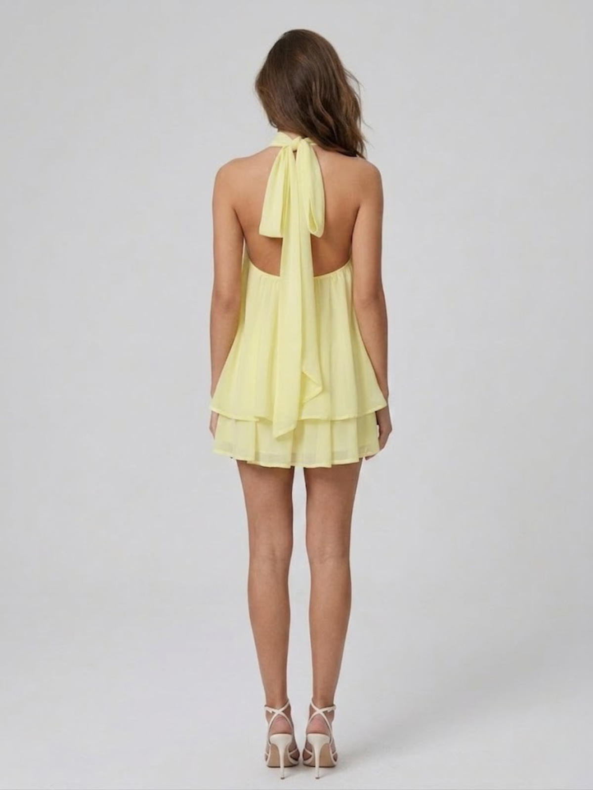 Robe femme mousseline col halter – Image 12