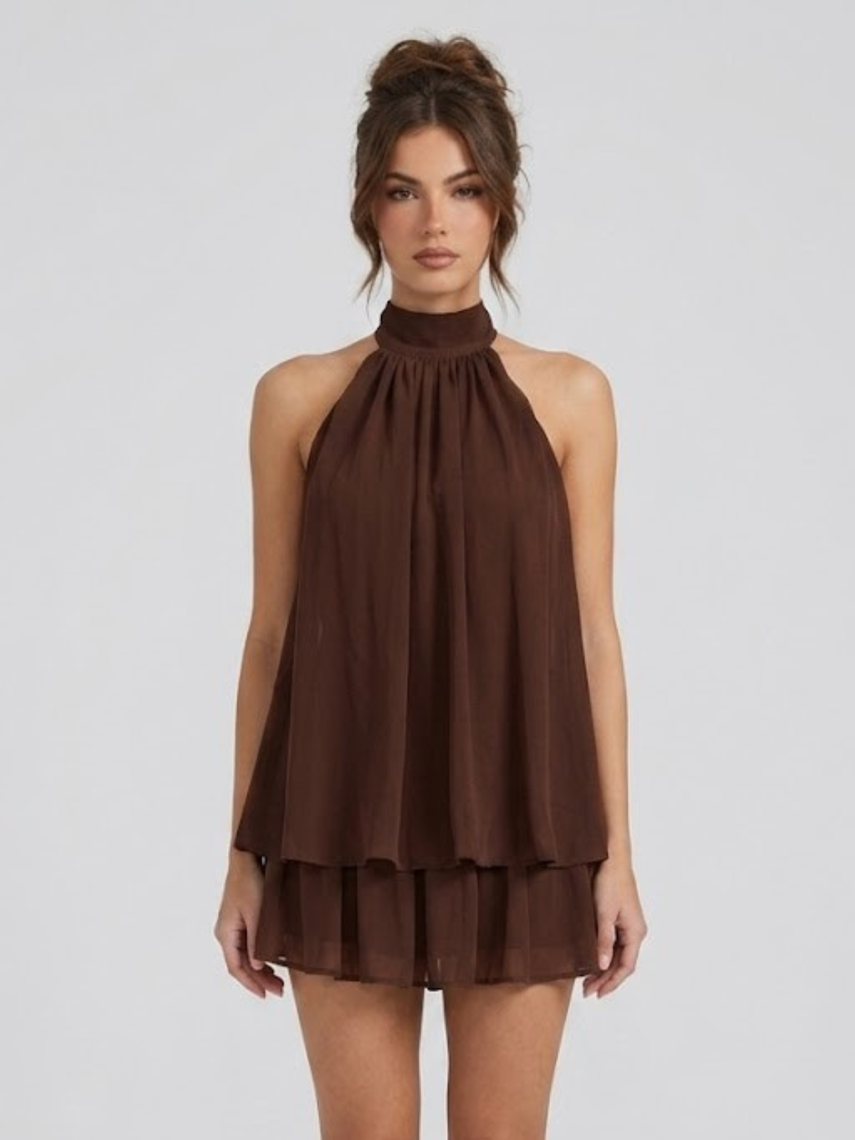 Robe femme mousseline col halter – Image 5