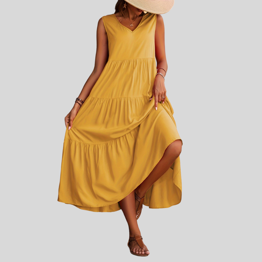 Robe femme longue fluide confortable été – Image 3