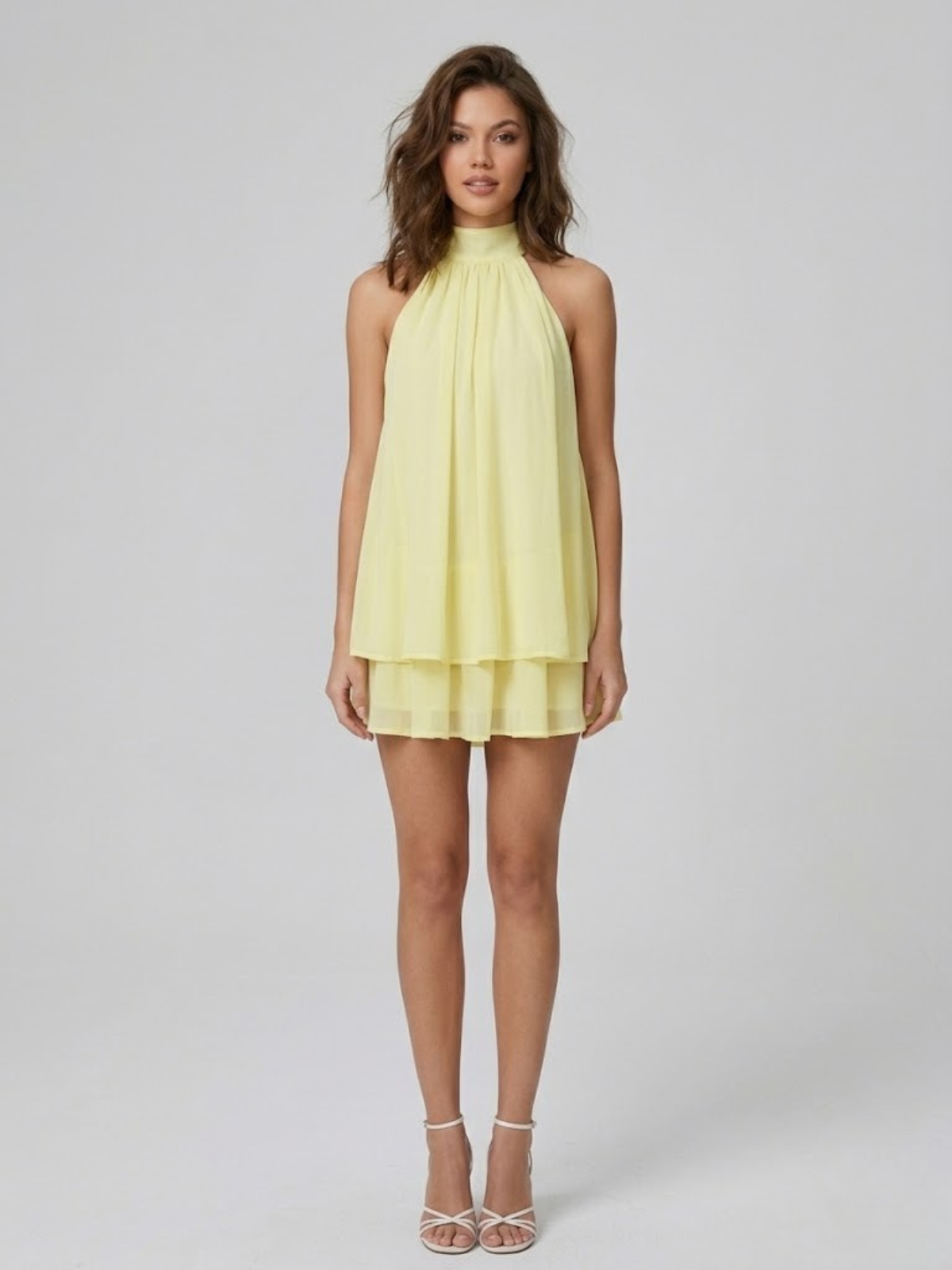 Robe femme mousseline col halter – Image 11