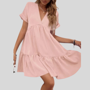 Robe femme été col V fluide et aérienne