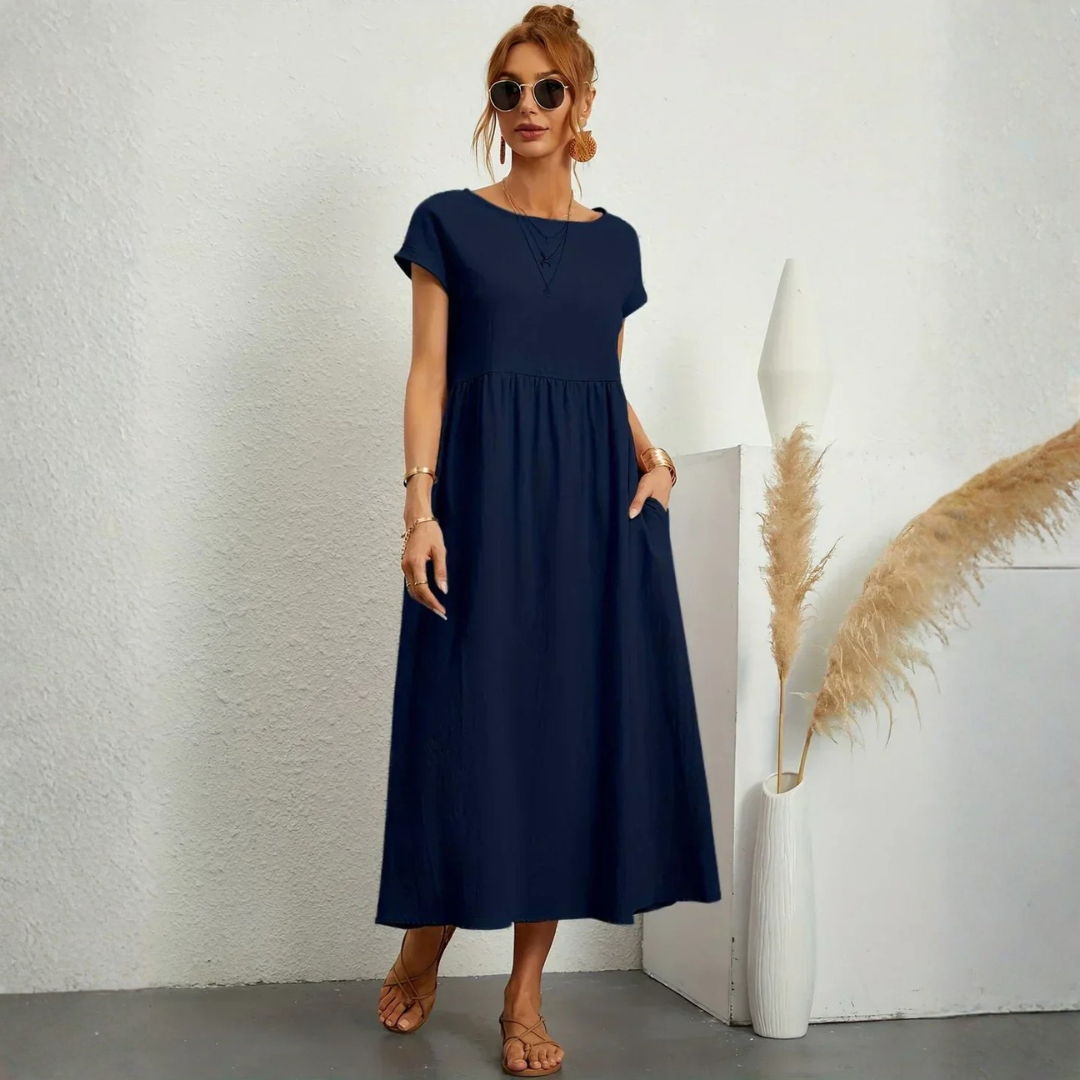 Robe femme fluide respirante style minimaliste – Image 2