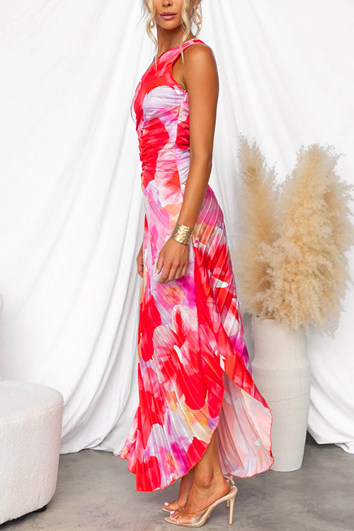 Robe femme longue ourlet asymétrique pour toutes occasions – Image 3
