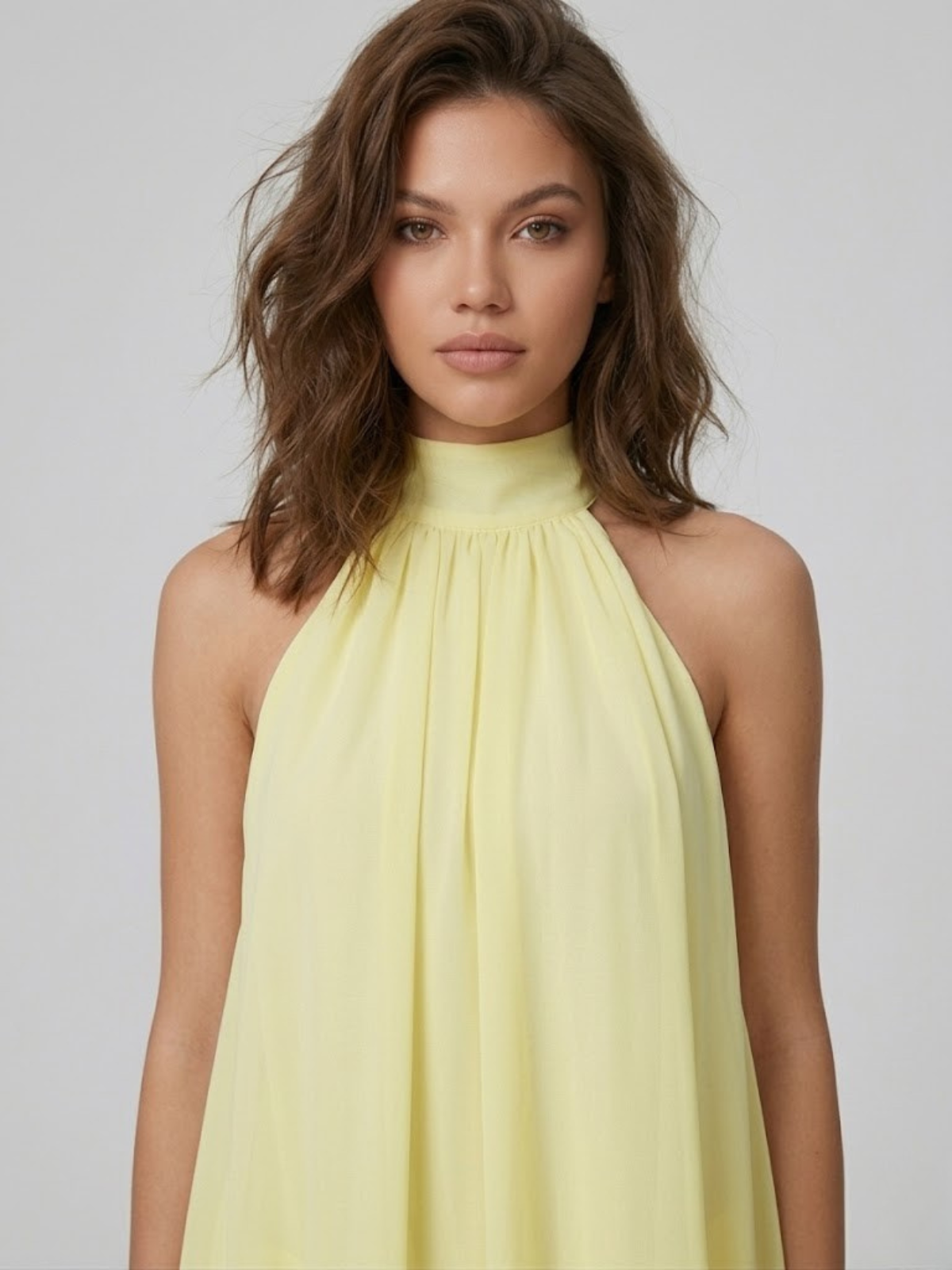 Robe femme mousseline col halter – Image 13