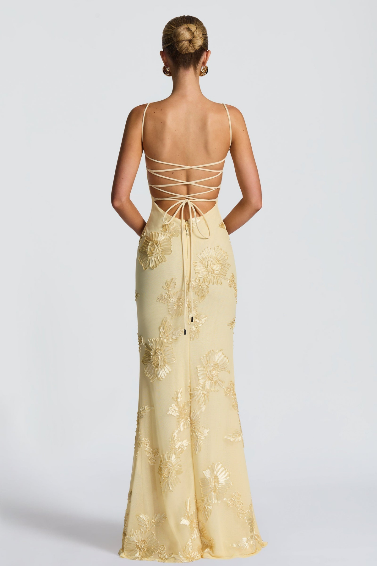 Robe femme coupe corset broderie florale soirée chic – Image 7