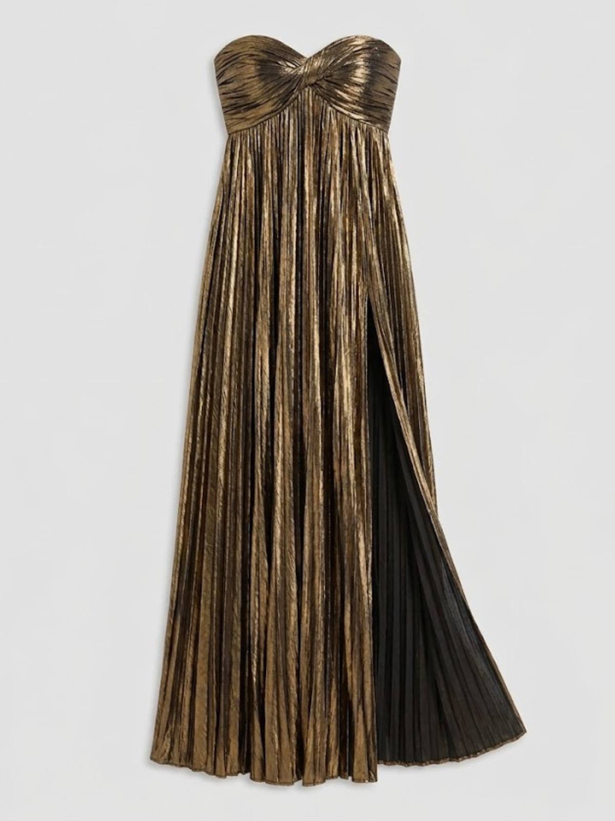 Robe femme soirée métallisée plissée élégante – Image 13