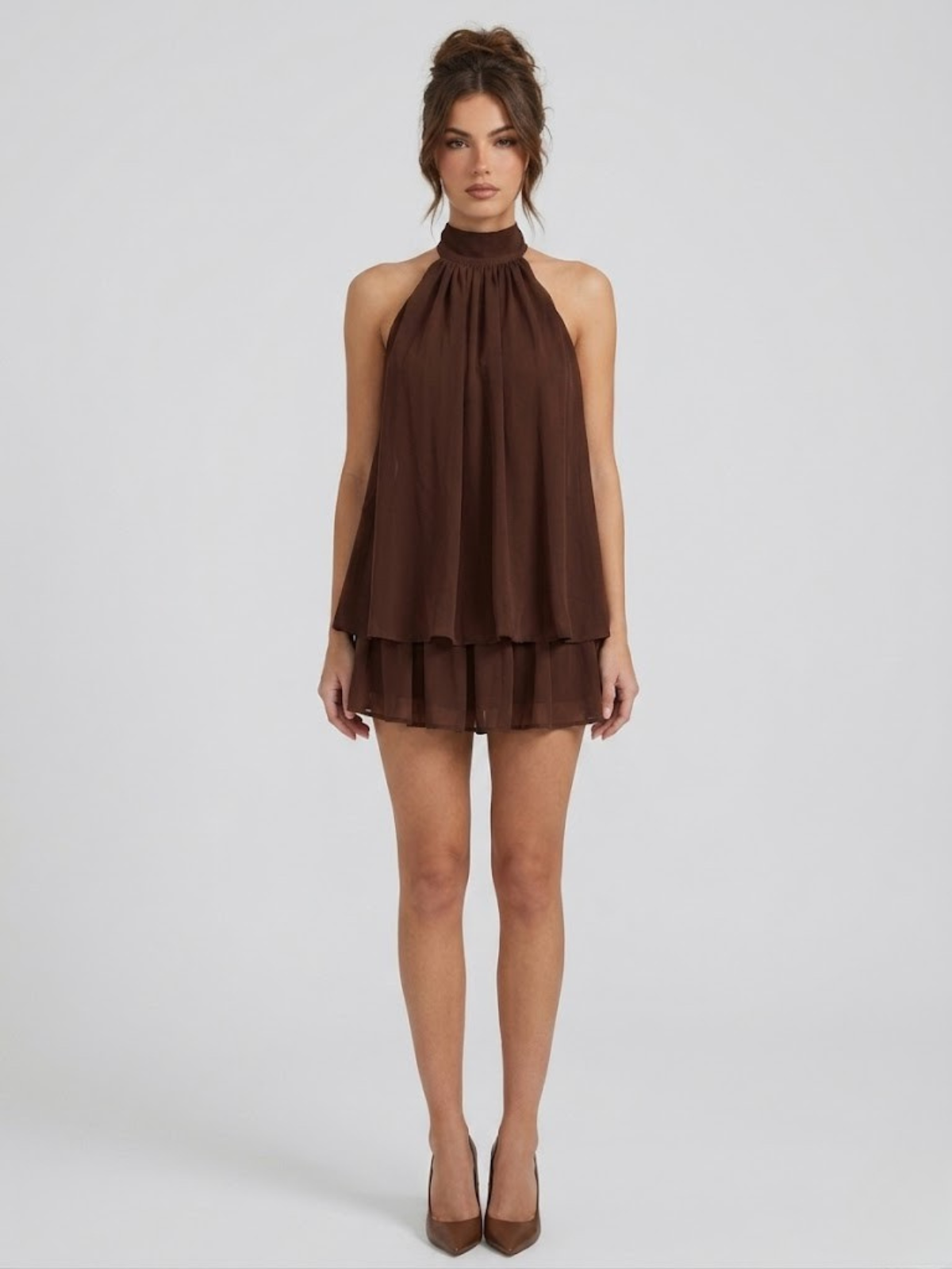Robe femme mousseline col halter – Image 16