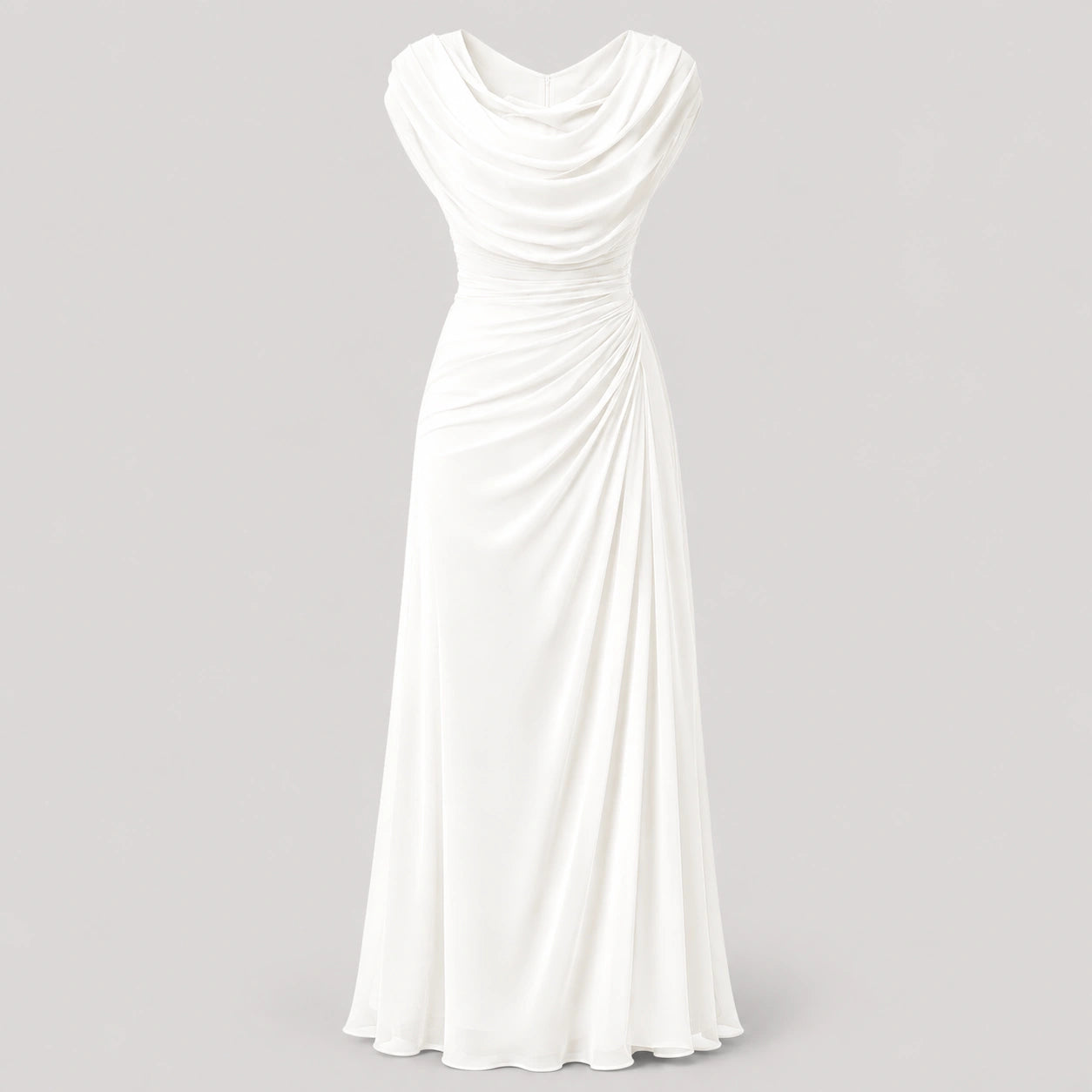 Robe femme soirée élégante col bénitier froncée – Image 4