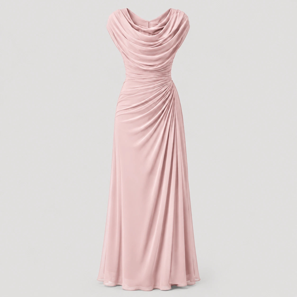 Robe femme soirée élégante col bénitier froncée – Image 3