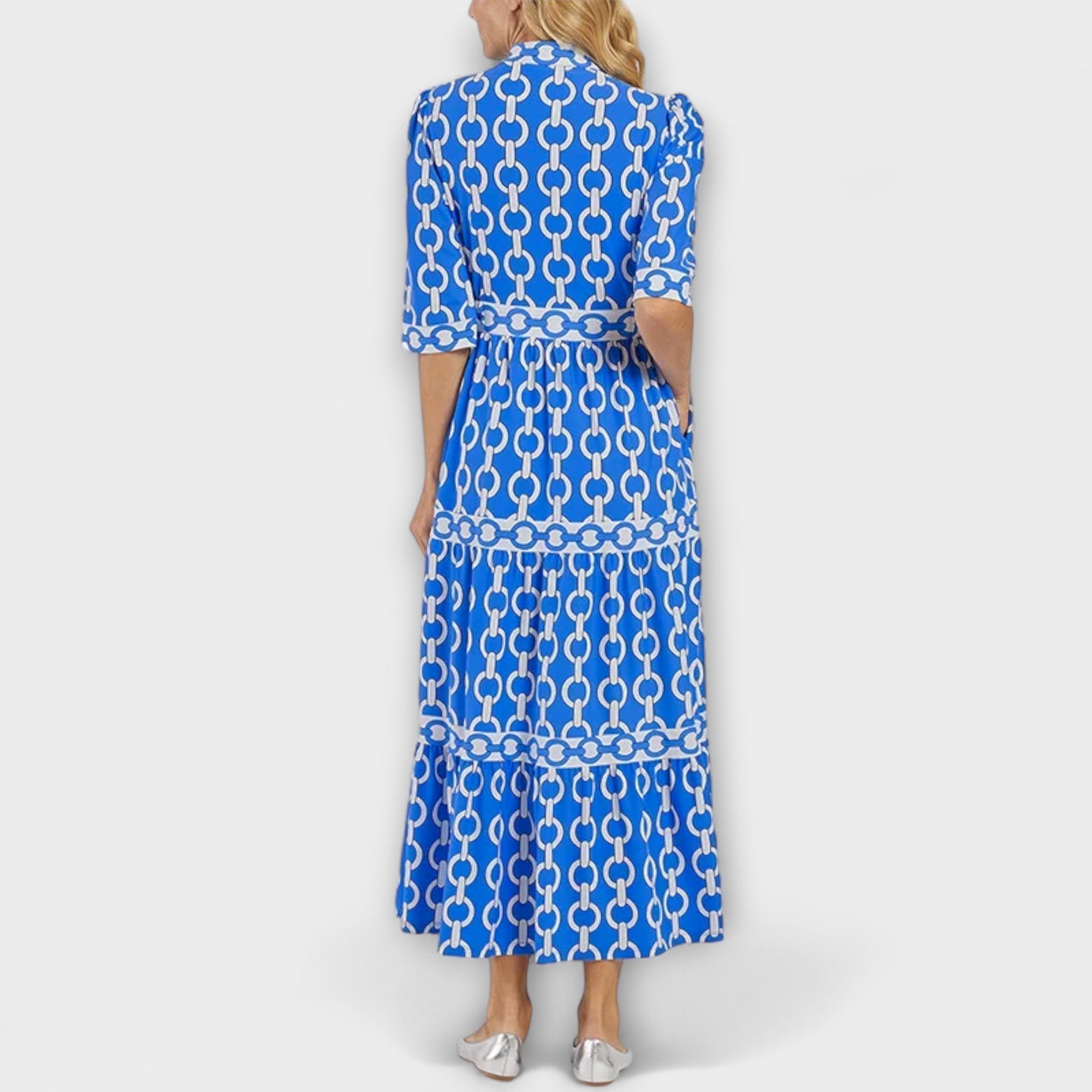 Robe femme motif chaîne audacieux élégance polyvalente – Image 7