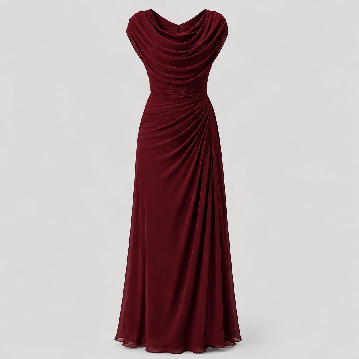 Robe femme soirée élégante col bénitier froncée – Image 7