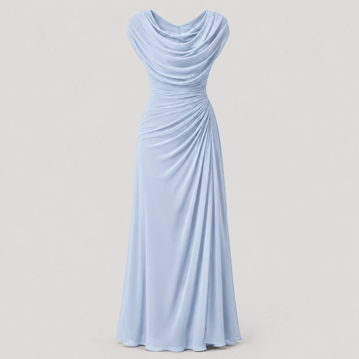 Robe femme soirée élégante col bénitier froncée – Image 6