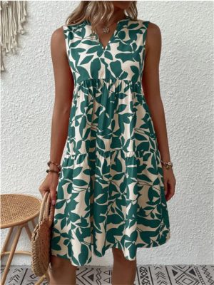 Robe femme légère coupe ajustée col rond