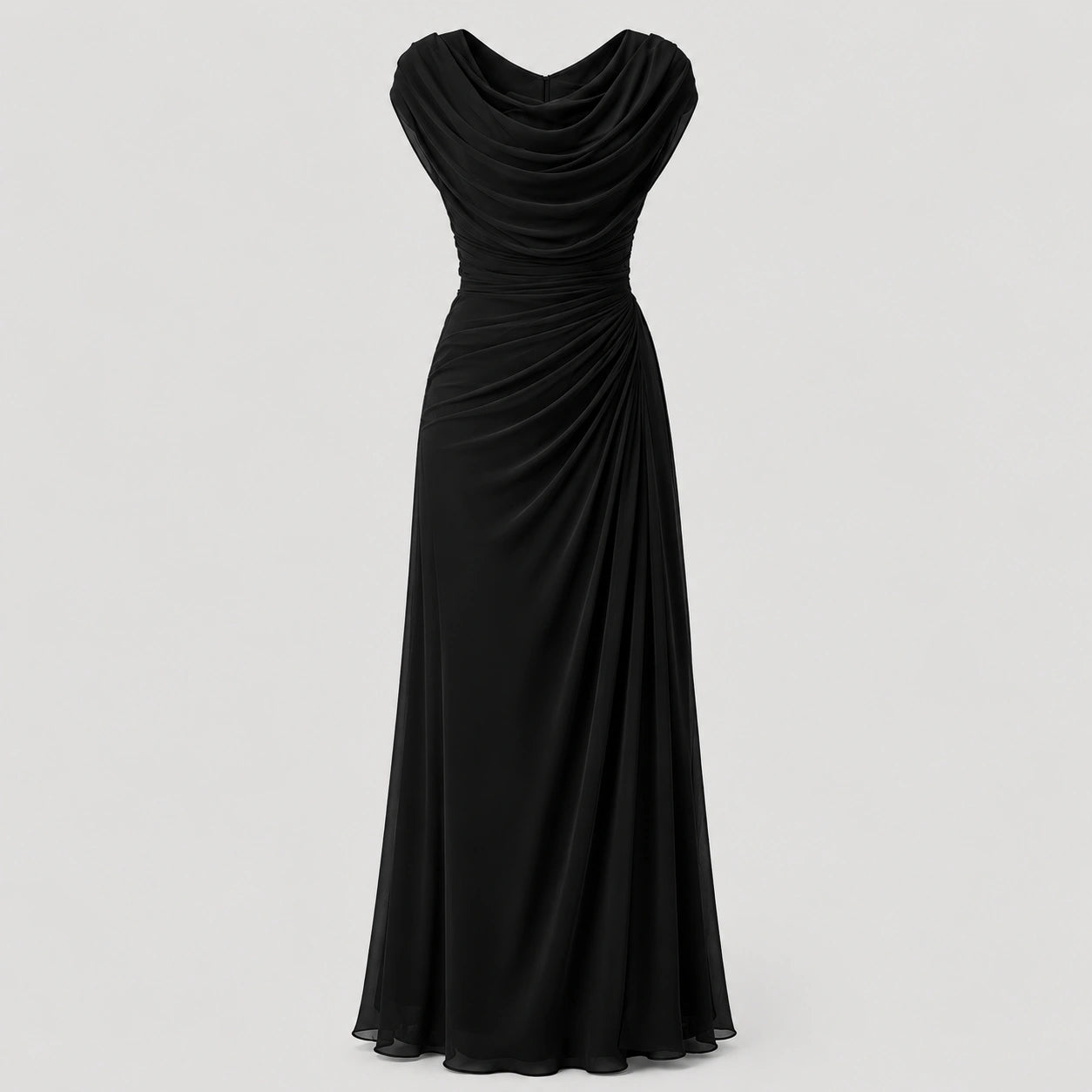 Robe femme soirée élégante col bénitier froncée – Image 5