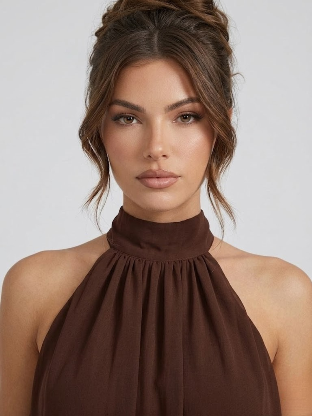 Robe femme mousseline col halter – Image 17