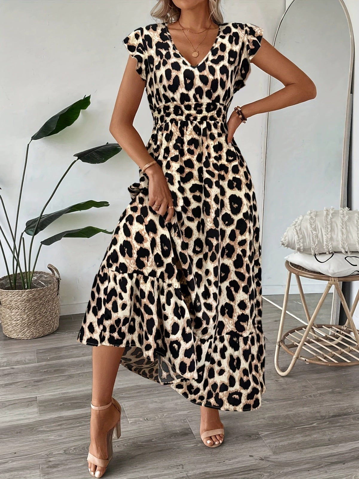 Robe femme résistante plis polyester respirant voyage – Image 7