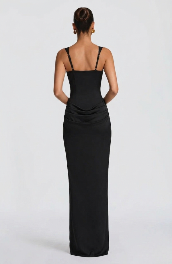 Robe femme satin baleiné coupe fourreau – Image 17