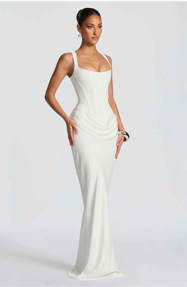 Robe femme satin baleiné coupe fourreau – Image 23