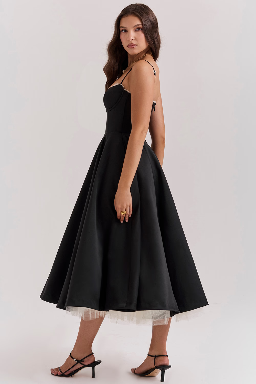 Robe femme corsage structuré jupe évasée – Image 13
