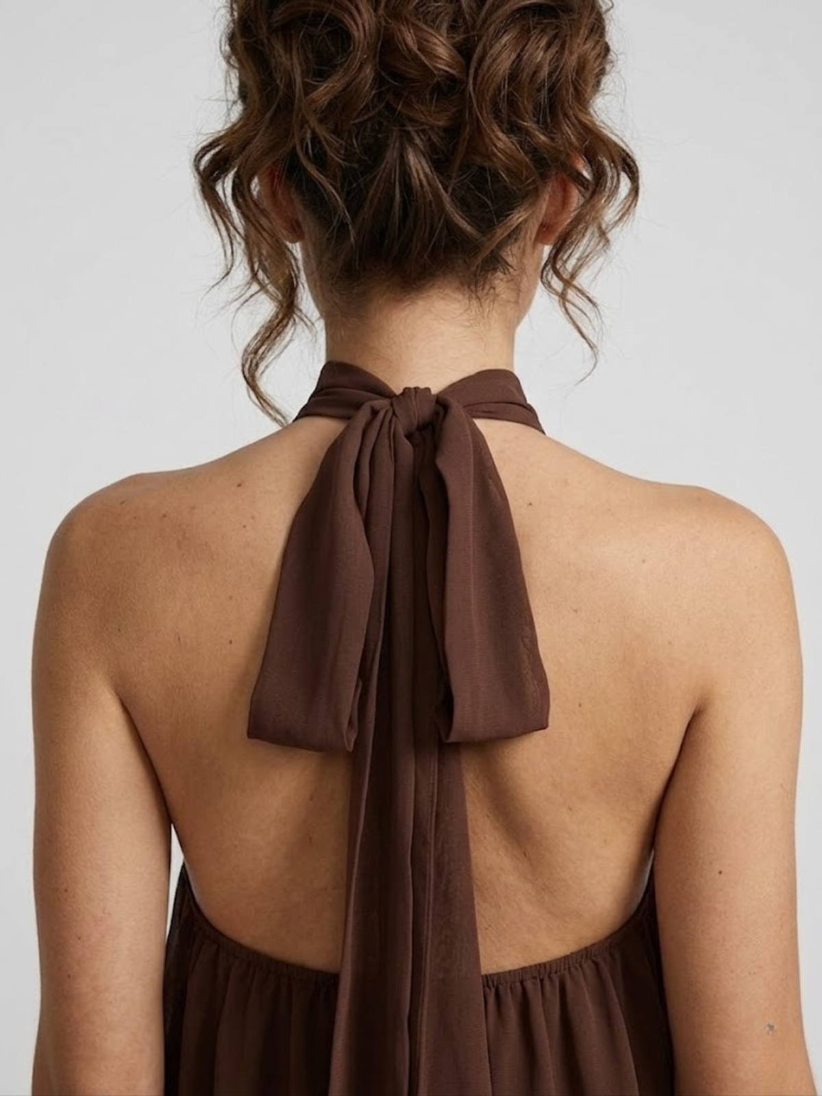 Robe femme mousseline col halter – Image 18