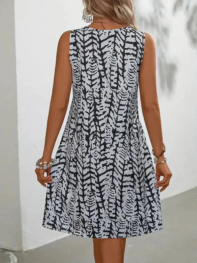 Robe d'été femme respirante motif graphique – Image 7