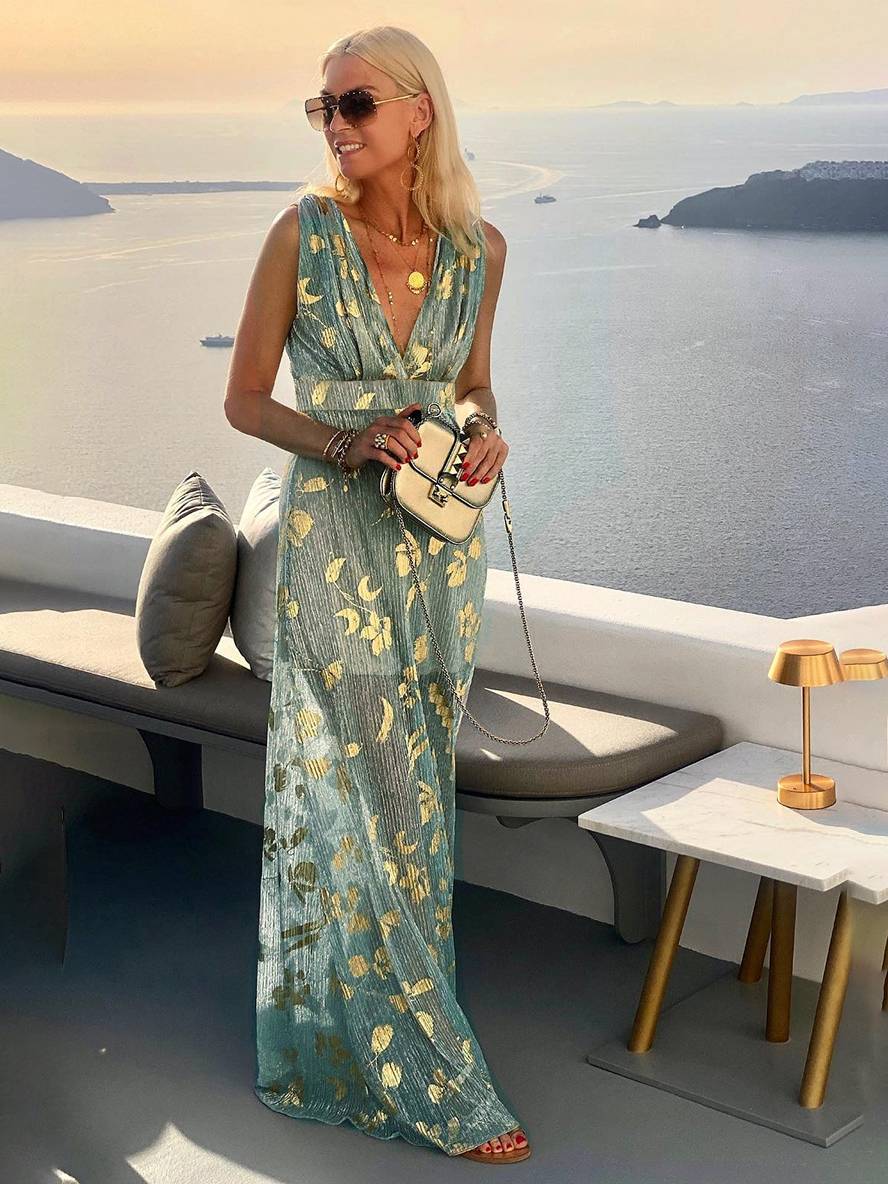 Robe femme polyester estampage à chaud élégante – Image 4