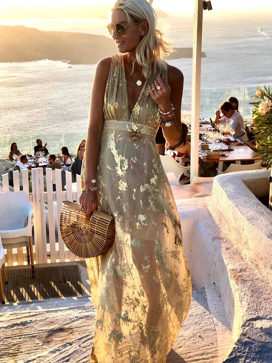 Robe femme polyester estampage à chaud élégante – Image 2