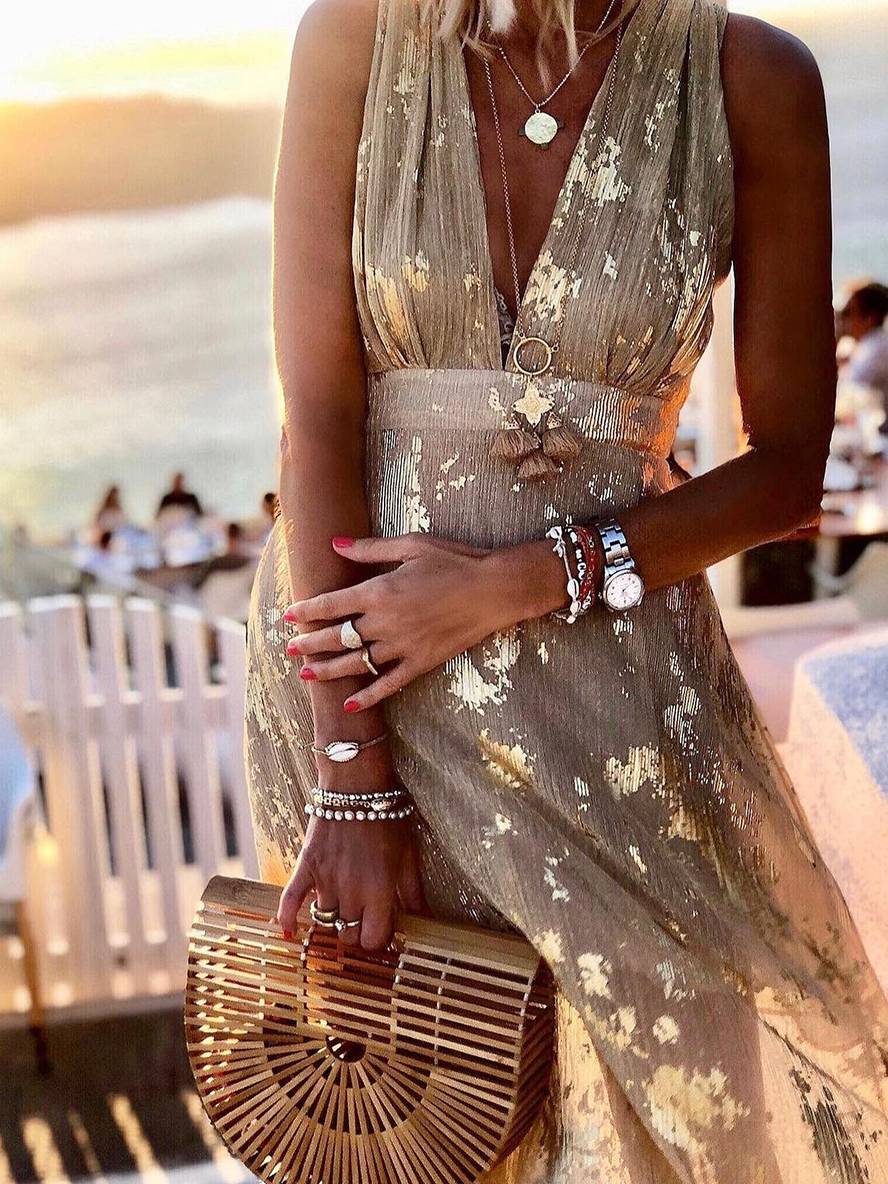 Robe femme polyester estampage à chaud élégante – Image 8