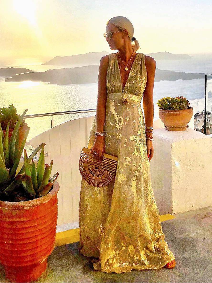 Robe femme polyester estampage à chaud élégante – Image 10
