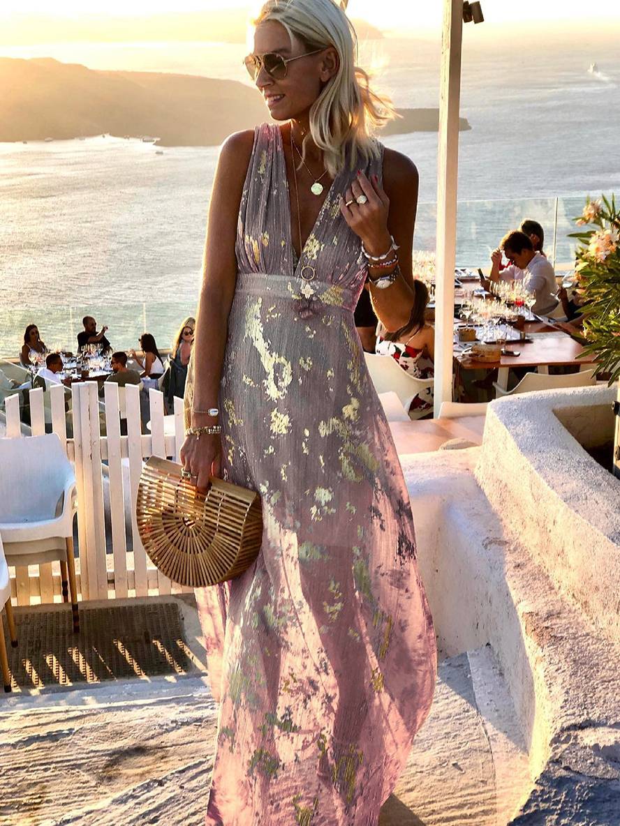 Robe femme polyester estampage à chaud élégante – Image 6