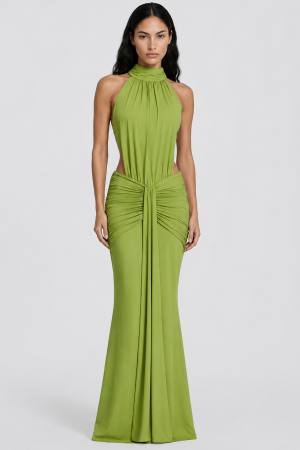 Robe longue femme drapé doux occasions spéciales