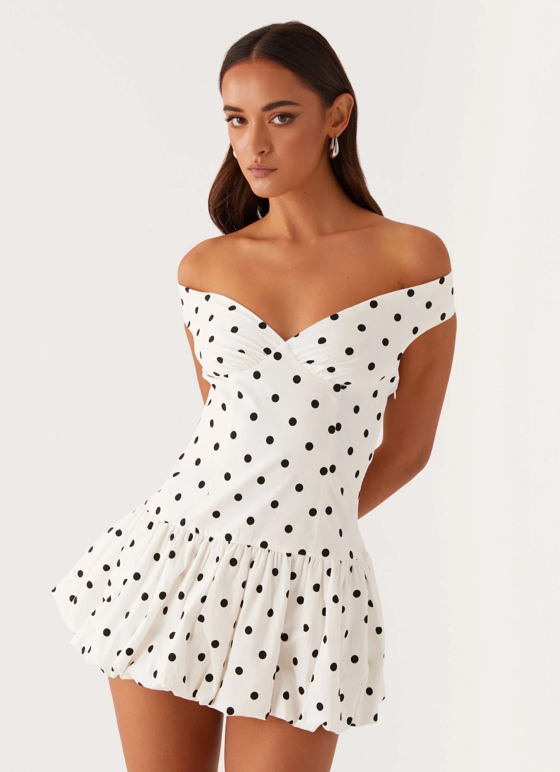 Robe femme dos nu taille haute en polyester – Image 2