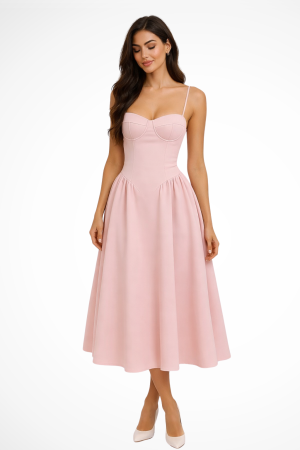 Robe Structurée Femme Corset Ligne A Cérémonie